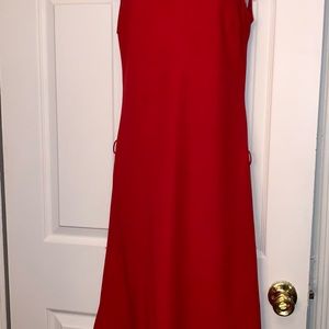 DKNY Red Sleeveless Maxi Dress
